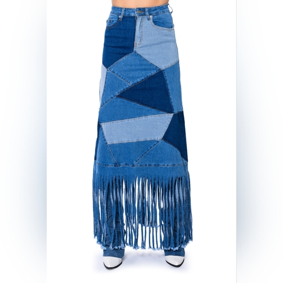 AKIRA Dresses & Skirts - Akira Michelle Maxi Denim Skirt